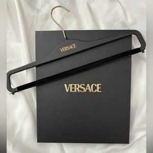 Versace Black Hanger with Gold Logo and New Box